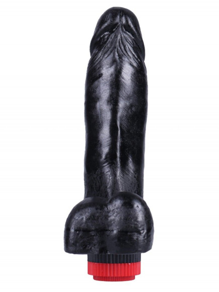 Черный вибратор-реалистик №4 - 17 см. Черный вибратор-реалистик №4 - 17 см.