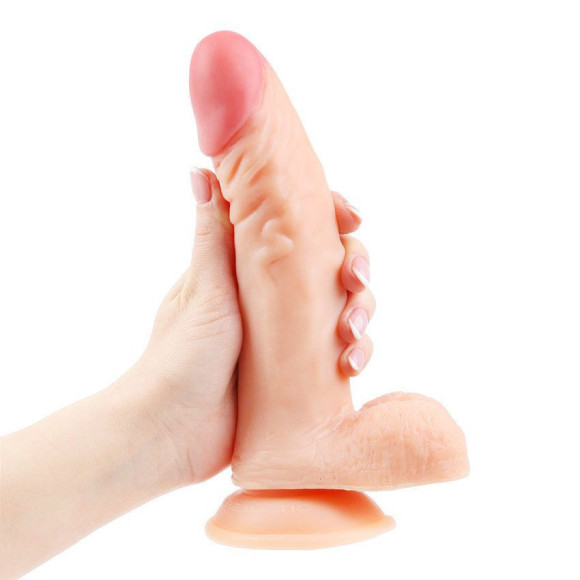 Фаллоимитатор-реалистик Erowoman на присоске телесного цвета Фаллоимитатор-реалистик Erowoman на присоске телесного цвета