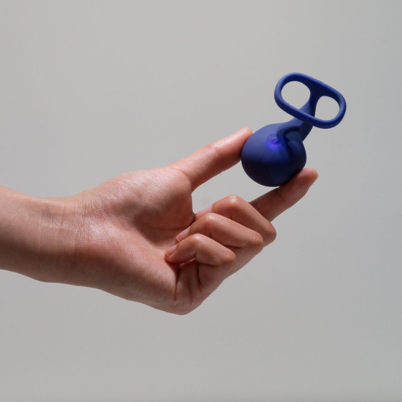 Синий вибростимулятор на пальцы Lunar Синий вибростимулятор на пальцы Lunar