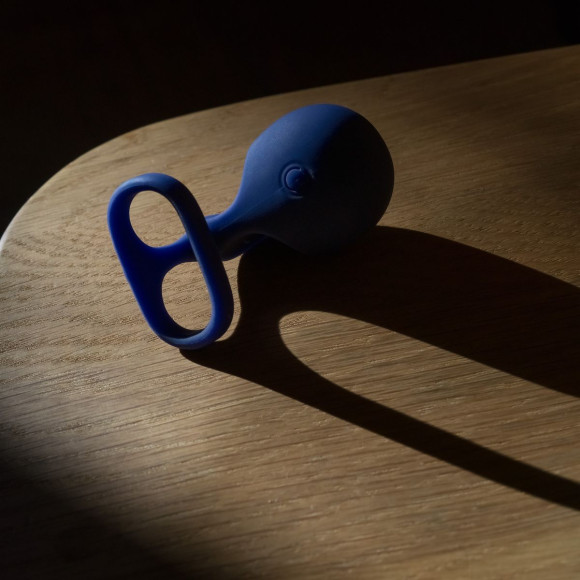 Синий вибростимулятор на пальцы Lunar Синий вибростимулятор на пальцы Lunar