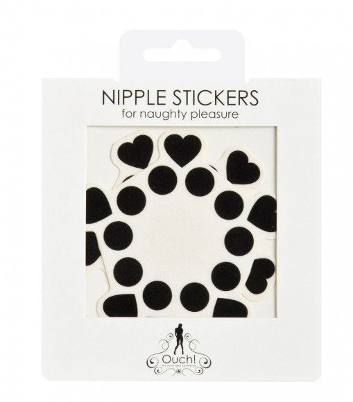 Чёрные открытые пестисы  Круги и сердца 