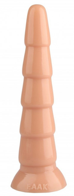 Телесный анальный рельефный стимулятор - 27 см. Телесный анальный рельефный стимулятор - 27 см.