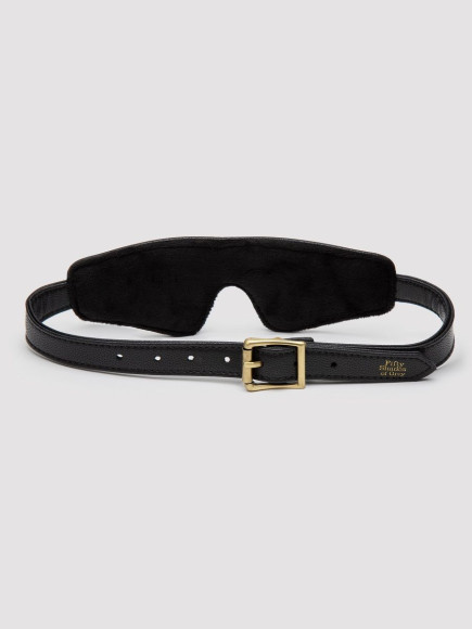 Черная плотная маска на глаза Bound to You Faux Leather Blindfold Черная плотная маска на глаза Bound to You Faux Leather Blindfold