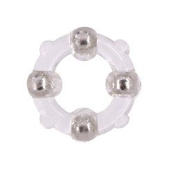 Эрекционное кольцо с 4 бусинами MENZSTUFF STUD RING CLEAR Эрекционное кольцо с 4 бусинами MENZSTUFF STUD RING CLEAR