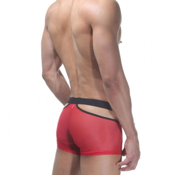 Откровенные трусы-боксеры из полупрозрачной ткани Откровенные трусы-боксеры из полупрозрачной ткани