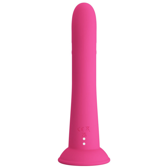 Розовый вибратор на присоске с закрученным клиторальным отростком - 20 см. Розовый вибратор на присоске с закрученным клиторальным отростком - 20 см.