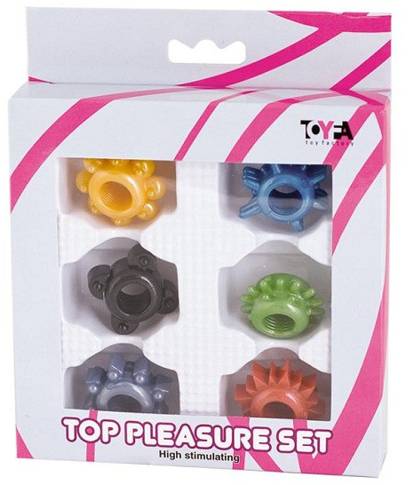 Набор из 6 разноцветных эрекционных колец Набор из 6 разноцветных эрекционных колец