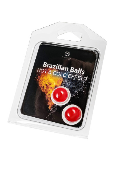 Набор из 2 шариков с массажным маслом Barazilian Balls с охлаждающим и разогревающим эффектом Набор из 2 шариков с массажным маслом Barazilian Balls с охлаждающим и разогревающим эффектом