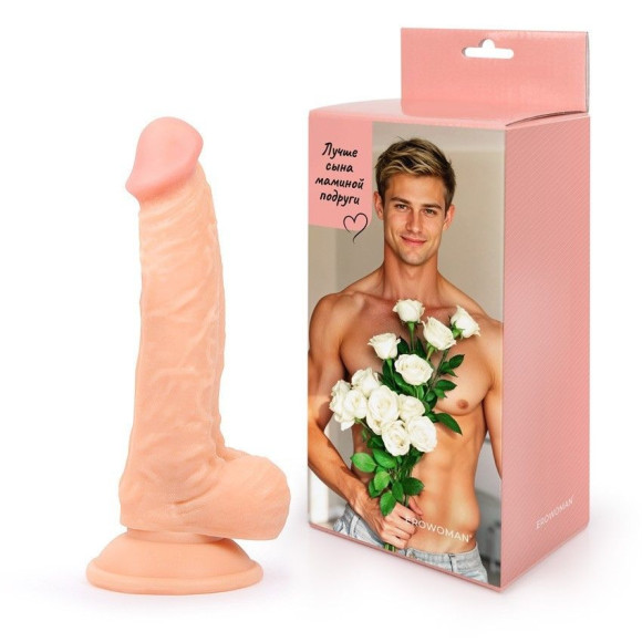 Телесный фаллоимитатор в подарочной упаковке Телесный фаллоимитатор в подарочной упаковке