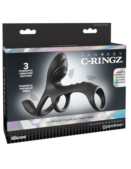 Черная насадка на пенис Ultimate Couples Cage Max Черная насадка на пенис Ultimate Couples Cage Max