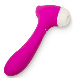 Розовый клиторальный стимулятор Joy с функцией вибратора - 18,9 см. Розовый клиторальный стимулятор Joy с функцией вибратора - 18,9 см.