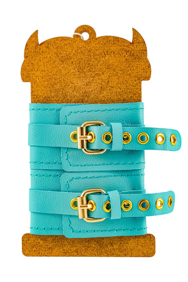 Голубые однослойные кожаные оковы Голубые однослойные кожаные оковы