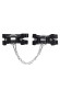Черные кожаные оковы из двух ремешков