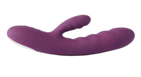 Сливовый вибратор-кролик Avery с возвратно-поступательными движениями - 18,6 см. Сливовый вибратор-кролик Avery с возвратно-поступательными движениями - 18,6 см.