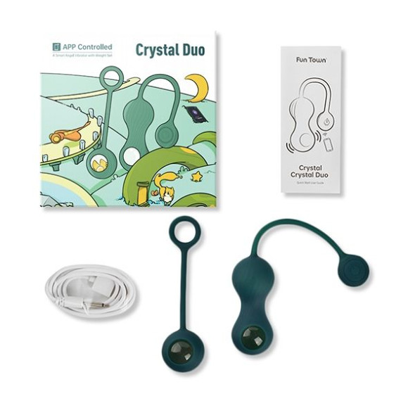 Изумрудные вагинальные шарики Magic Motion Crystal Duo Smart Kegel Vibrator with Weight Set Изумрудные вагинальные шарики Magic Motion Crystal Duo Smart Kegel Vibrator with Weight Set