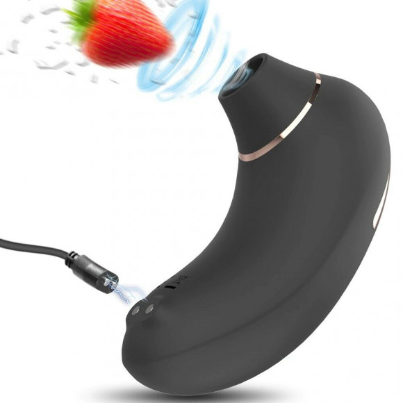 Черный клиторальный стимулятор Rita - 10,2 см.