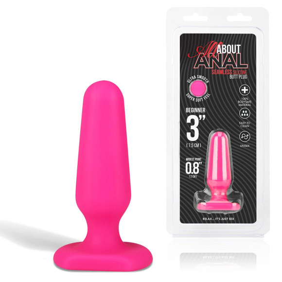 Розовый анальный плаг из силикона Seamless Silicone Butt Plug - 7,5 см. Розовый анальный плаг из силикона Seamless Silicone Butt Plug - 7,5 см.