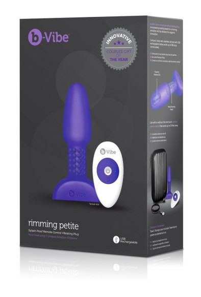 Фиолетовая анальная пробка с римминг-эффектом RIMMING PETITE - 12,4 см. Фиолетовая анальная пробка с римминг-эффектом RIMMING PETITE - 12,4 см.