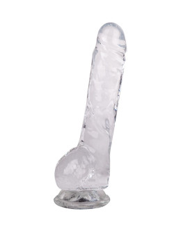 Прозрачный фаллоимитатор Luminous - 20 см. Прозрачный фаллоимитатор Luminous - 20 см.
