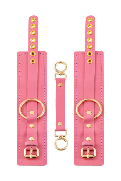 Розовые однослойные кожаные оковы Розовые однослойные кожаные оковы