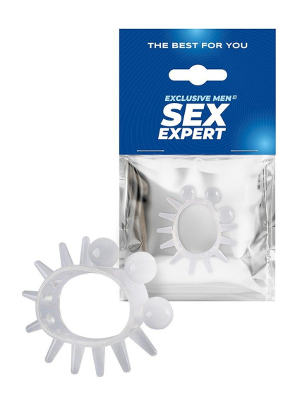 Эластичное эрекционное кольцо с шариками и лучами Эластичное эрекционное кольцо с шариками и лучами