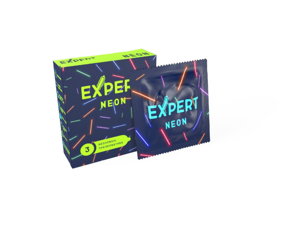 Светящиеся в темноте презервативы Expert Neon - 3 шт. Светящиеся в темноте презервативы Expert Neon - 3 шт.