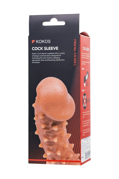 Телесная закрытая насадка с пупырышками Cock Sleeve 005 Size L - 17,6 см. Телесная закрытая насадка с пупырышками Cock Sleeve 005 Size L - 17,6 см.