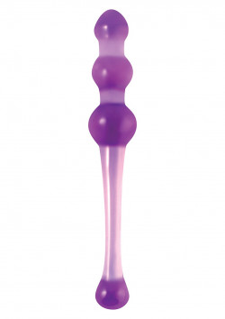 Большой фиолетовый стеклянный анальный стимулятор CRYSTAL KEGEL