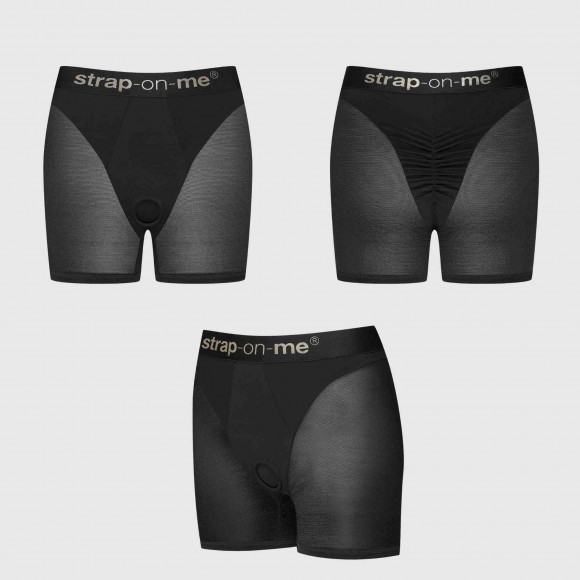 Трусики-шорты для фиксации насадок Strap-on-me Harness Lingerie Halo - size XL