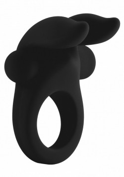 Черное эрекционное виброкольцо Bunny Silicone Cockring With Stimulating Ears Черное эрекционное виброкольцо Bunny Silicone Cockring With Stimulating Ears