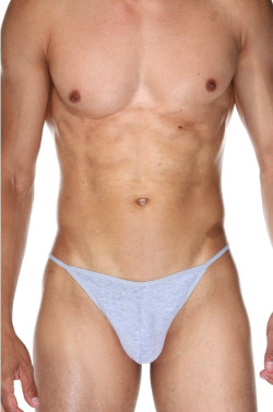 Светло-серые меланжевые трусы-стринги Светло-серые меланжевые трусы-стринги