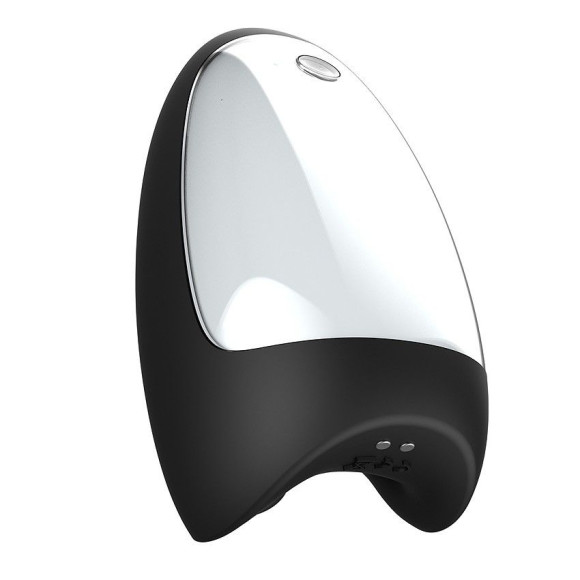 Черно-белый сквозной вибромастурбатор Hercules Черно-белый сквозной вибромастурбатор Hercules