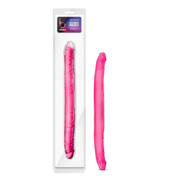 Розовый двусторонний фаллоимитатор B Yours 16 Double Dildo - 40,6 см. Розовый двусторонний фаллоимитатор B Yours 16 Double Dildo - 40,6 см.