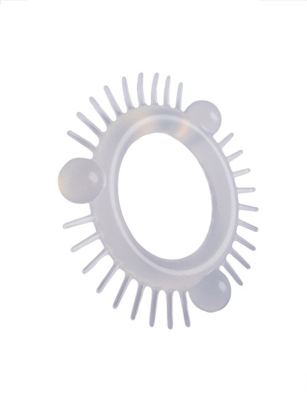 Эластичное эрекционное кольцо с 3 шариками и шипами Эластичное эрекционное кольцо с 3 шариками и шипами