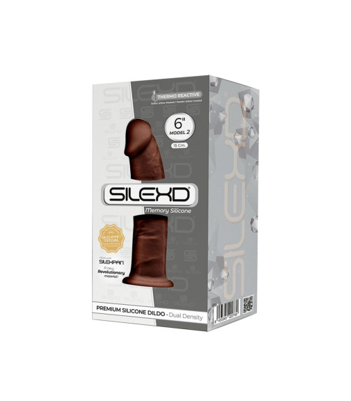 Коричневый фаллоимитатор SILEXD Model 2 - 15 см. Коричневый фаллоимитатор SILEXD Model 2 - 15 см.