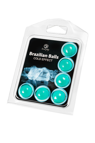 Набор из 6 шариков с массажным маслом Brazilian Balls с охлаждающим эффектом Набор из 6 шариков с массажным маслом Brazilian Balls с охлаждающим эффектом