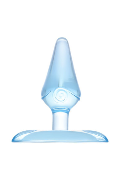 Голубая анальная втулка с ограничителем - 6,5 см. Голубая анальная втулка с ограничителем - 6,5 см.