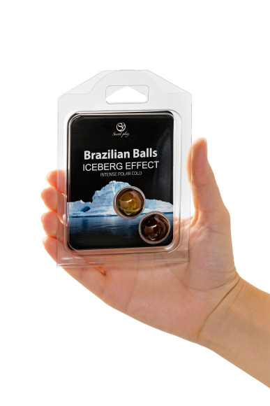 Набор из 2 шариков с массажным маслом Brazilian Balls с ледяным эффектом Набор из 2 шариков с массажным маслом Brazilian Balls с ледяным эффектом