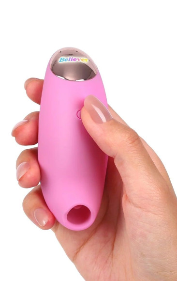Розовый вакуум-волновой стимулятор Believer Розовый вакуум-волновой стимулятор Believer