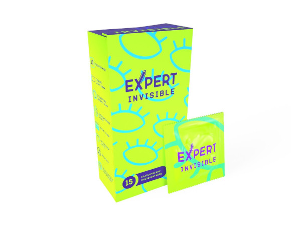 Ультратонкие презервативы Expert Invisible - 15 шт. Ультратонкие презервативы Expert Invisible - 15 шт.