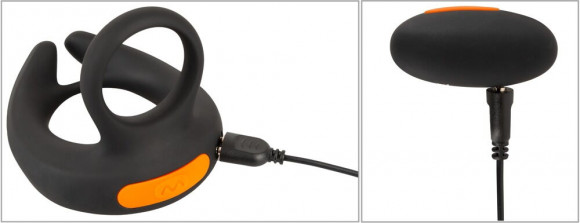 Черный вибростимулятор мошонки RC Scrotum Stimulator with Vibration