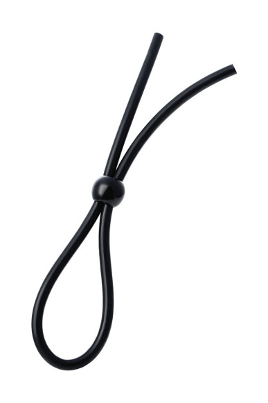 Черное лассо на пенис с одной бусиной Черное лассо на пенис с одной бусиной