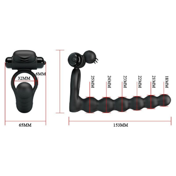 Черная насадка для двойной стимуляции Hercules Penis Sheath III - 15,3 см. Черная насадка для двойной стимуляции Hercules Penis Sheath III - 15,3 см.