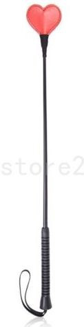 Черный стек с наконечником в виде красного сердечка - 62 см. Черный стек с наконечником в виде красного сердечка - 62 см.