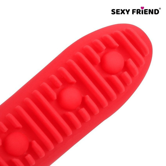 Красная вибронасадка на палец Красная вибронасадка на палец