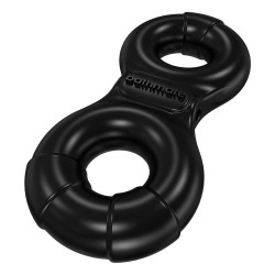 Чёрное эрекционное виброкольцо Eight