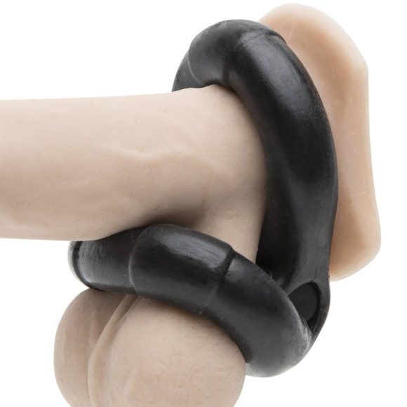 Чёрное эрекционное виброкольцо Eight Чёрное эрекционное виброкольцо Eight