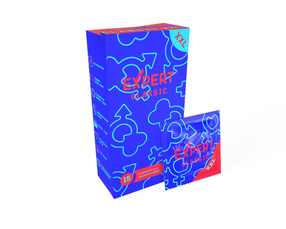 Презервативы увеличенного размера Expert Classic XXL - 15 шт. Презервативы увеличенного размера Expert Classic XXL - 15 шт.