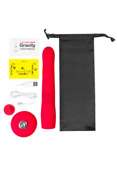 Красный пульсатор Gravity со съемной присоской - 25,9 см. Красный пульсатор Gravity со съемной присоской - 25,9 см.