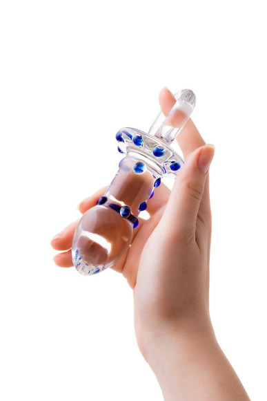 Стеклянная прозрачная втулка с кольцом - 14 см. Стеклянная прозрачная втулка с кольцом - 14 см.